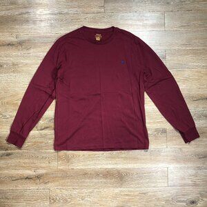 Polo Ralph Lauren Mens Medium Custom Slim Fit Classic Casual LS T-Shirt Maroon